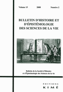 Bulletin d'histoire et d'épistémologie des sciences de la vie, v. 15, no 02